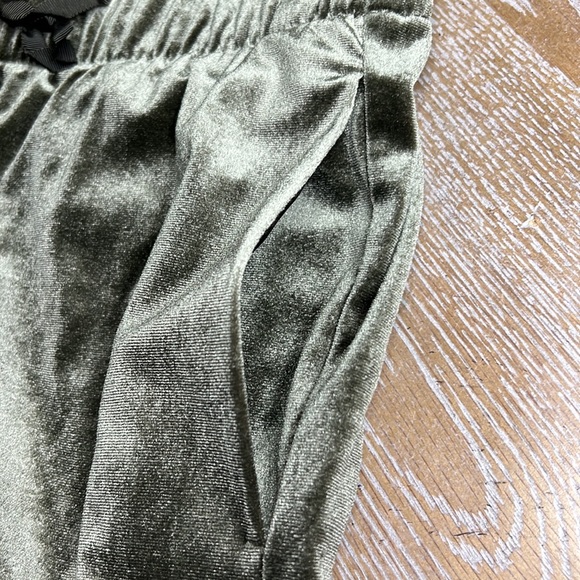 GAP Green Velvet Lounge Drawstring Pants S - Picture 5 of 9